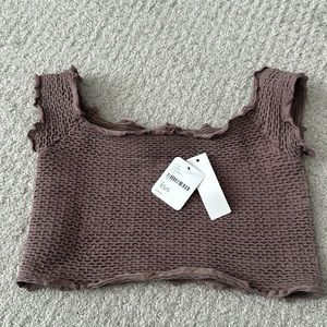 Stretchy Cropped top from free people. Mauve color. Size XS/S